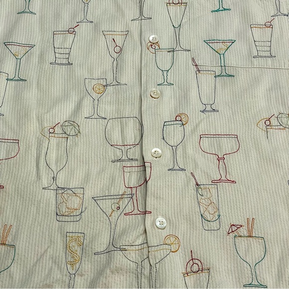 Tori Richard Shirt Mens S Ivory Silk Button Up Short Sleeve Cocktail Drinks - Picture 4 of 7